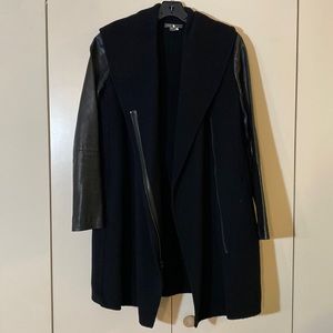 Vince coat - wool and leather